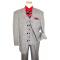 Stacy Adams Black/White Houndstooth with Red Windowpane Super 100's  Vested Suit